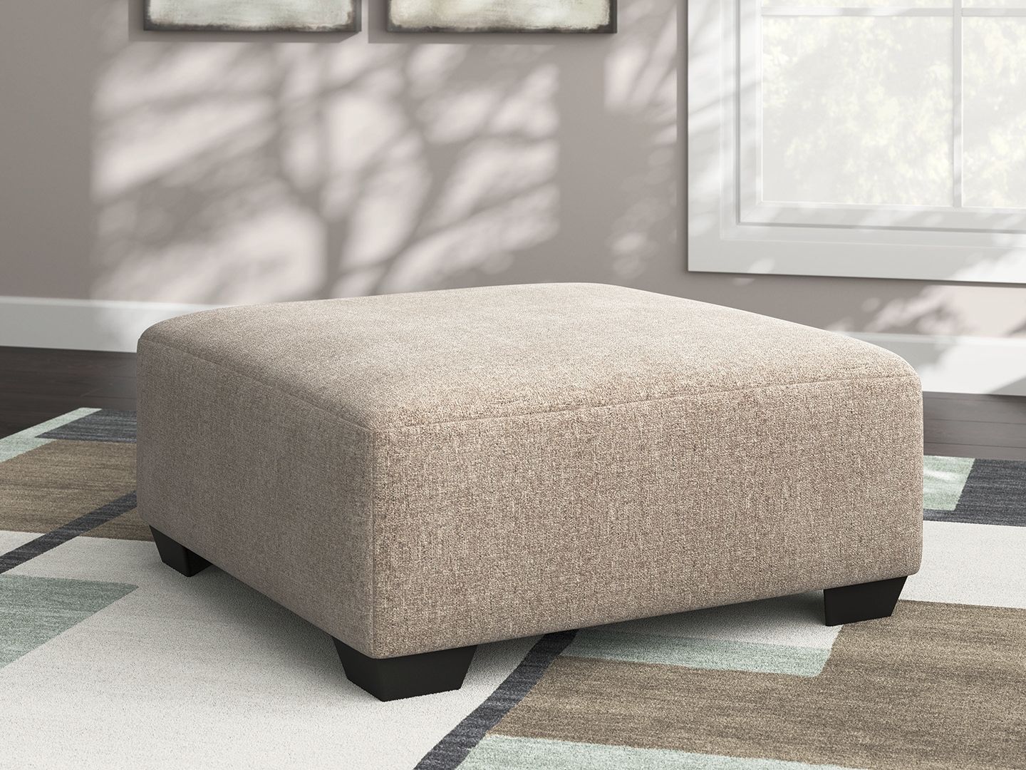 Seyler Lane - Beige - Oversized Accent Ottoman