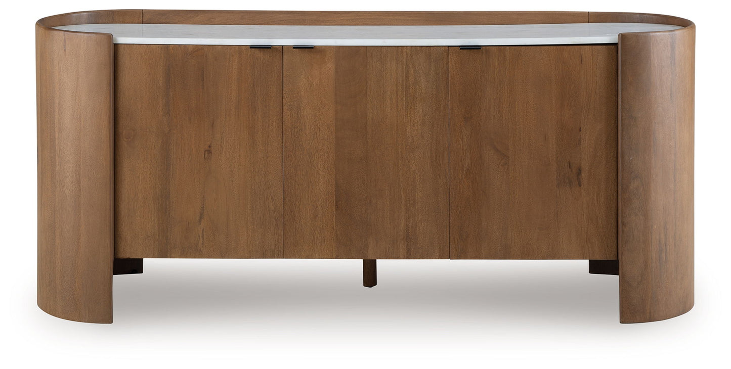Fitzroy - Brown / White - Accent Cabinet