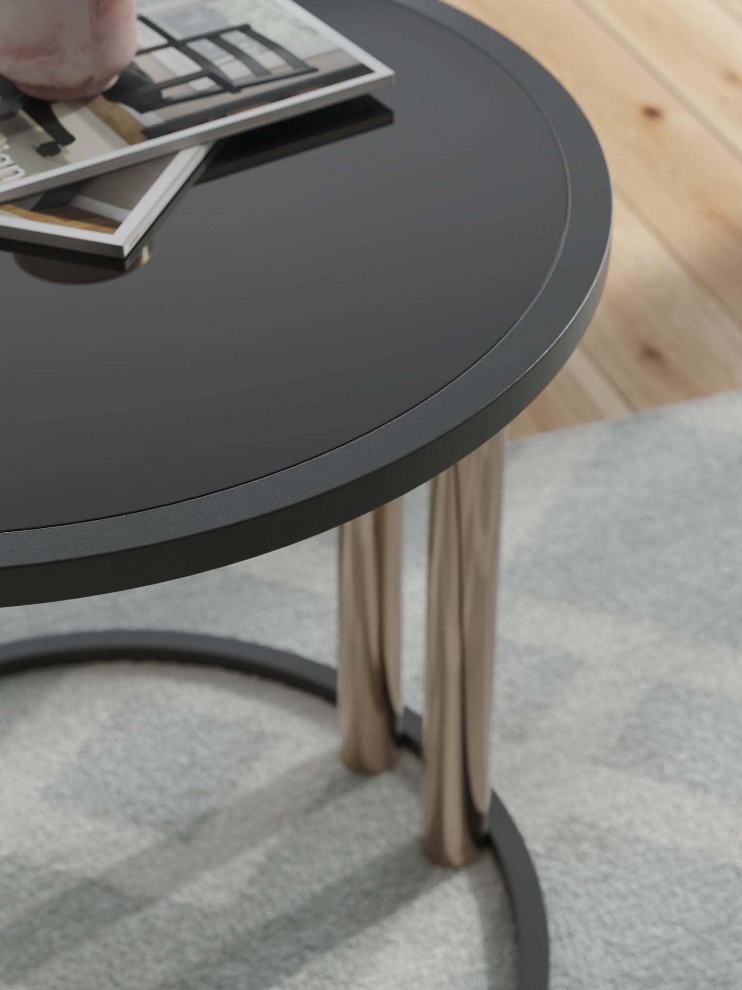 Hannerly - Black / Gold Finish - Occasional Table Set (Set of 3)