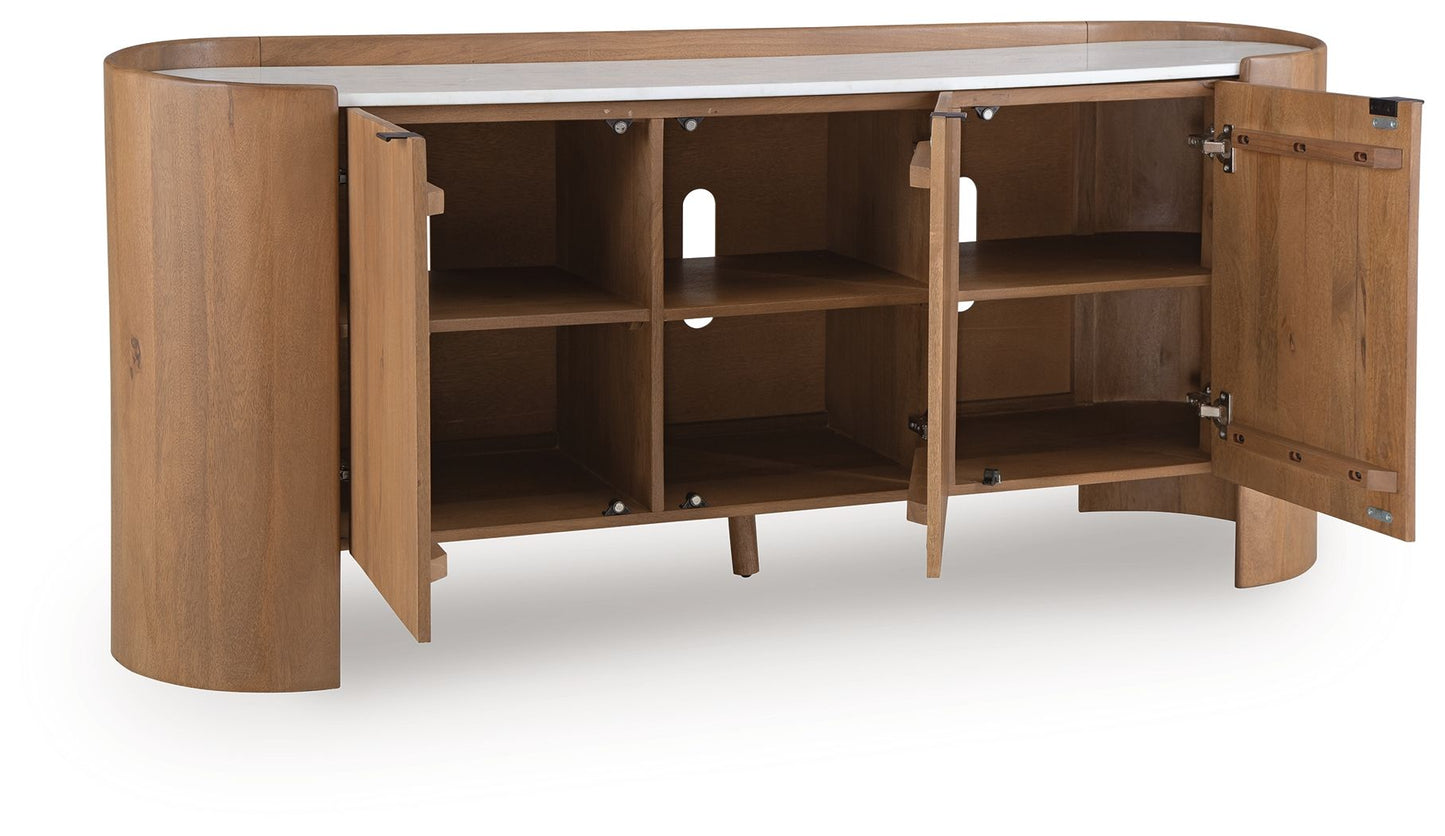 Fitzroy - Brown / White - Accent Cabinet