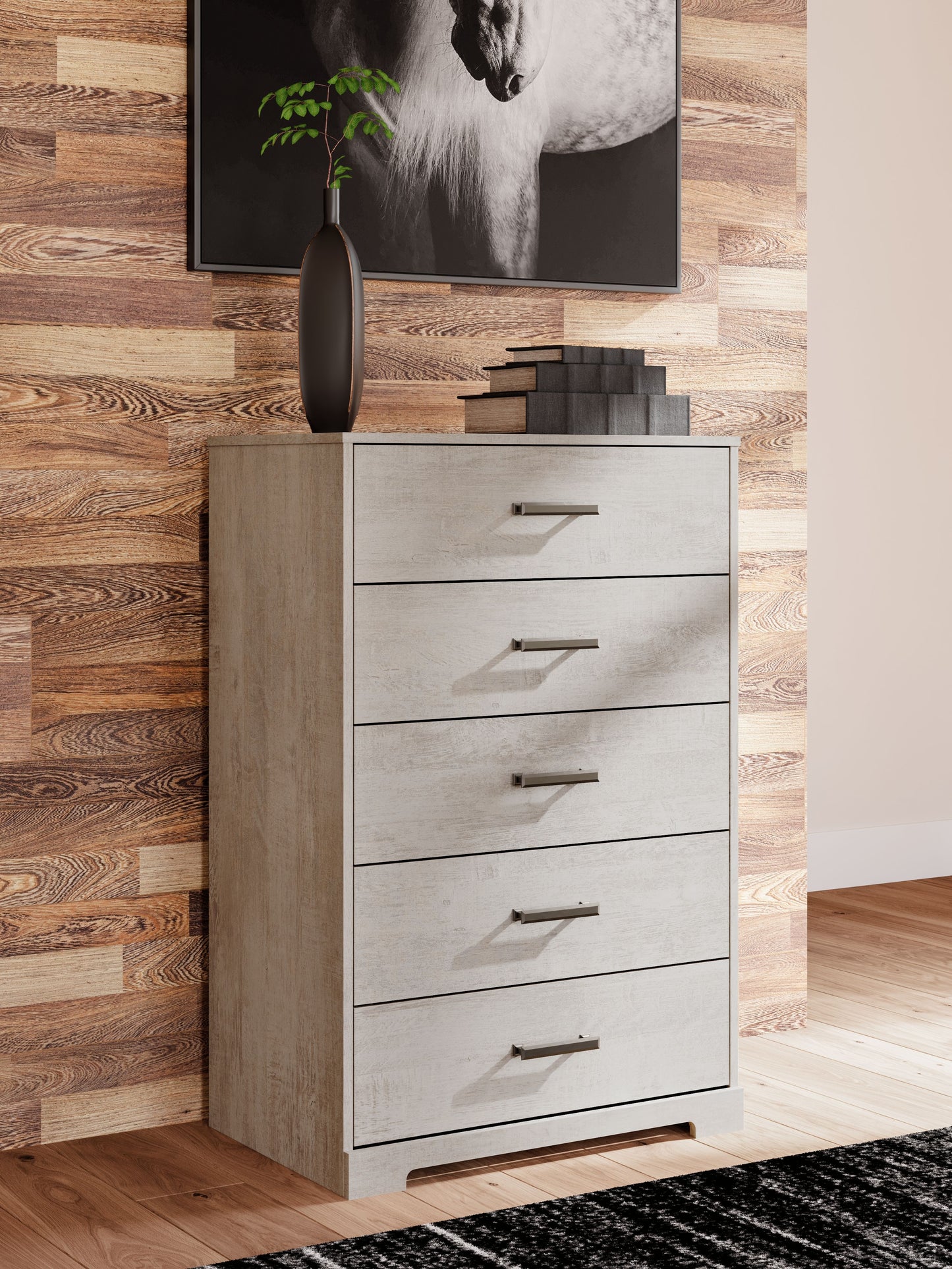 Shawburn - Gray - Five Drawer Chest