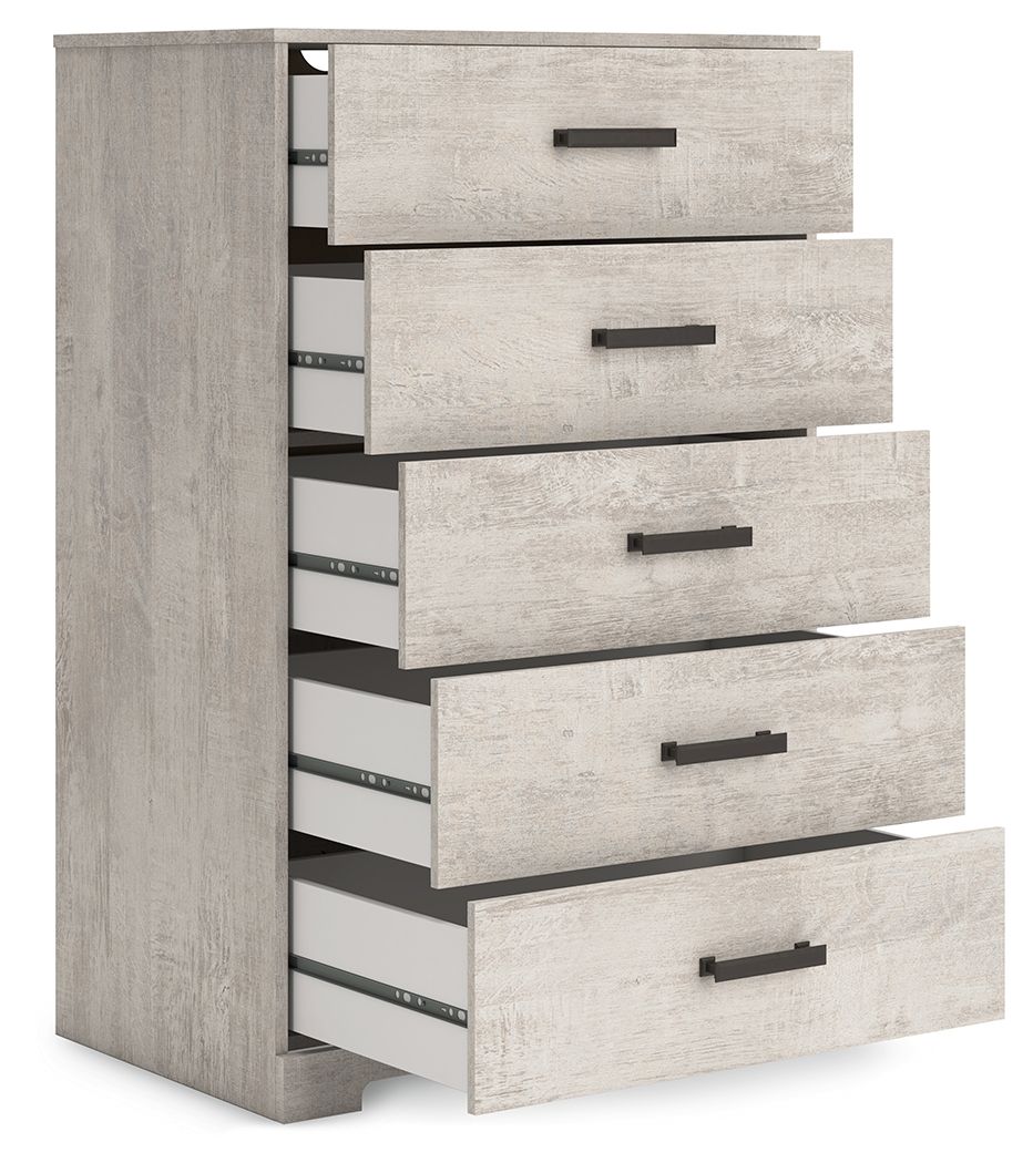 Shawburn - Gray - Five Drawer Chest