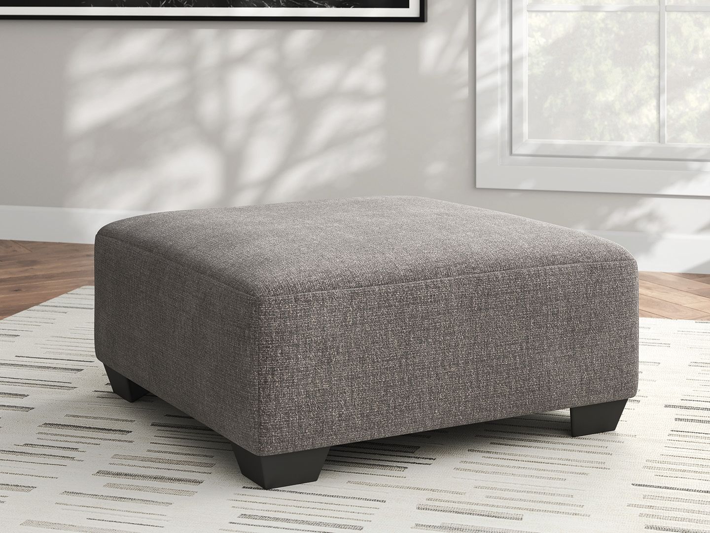 Seyler Lane - Greystone - Oversized Accent Ottoman