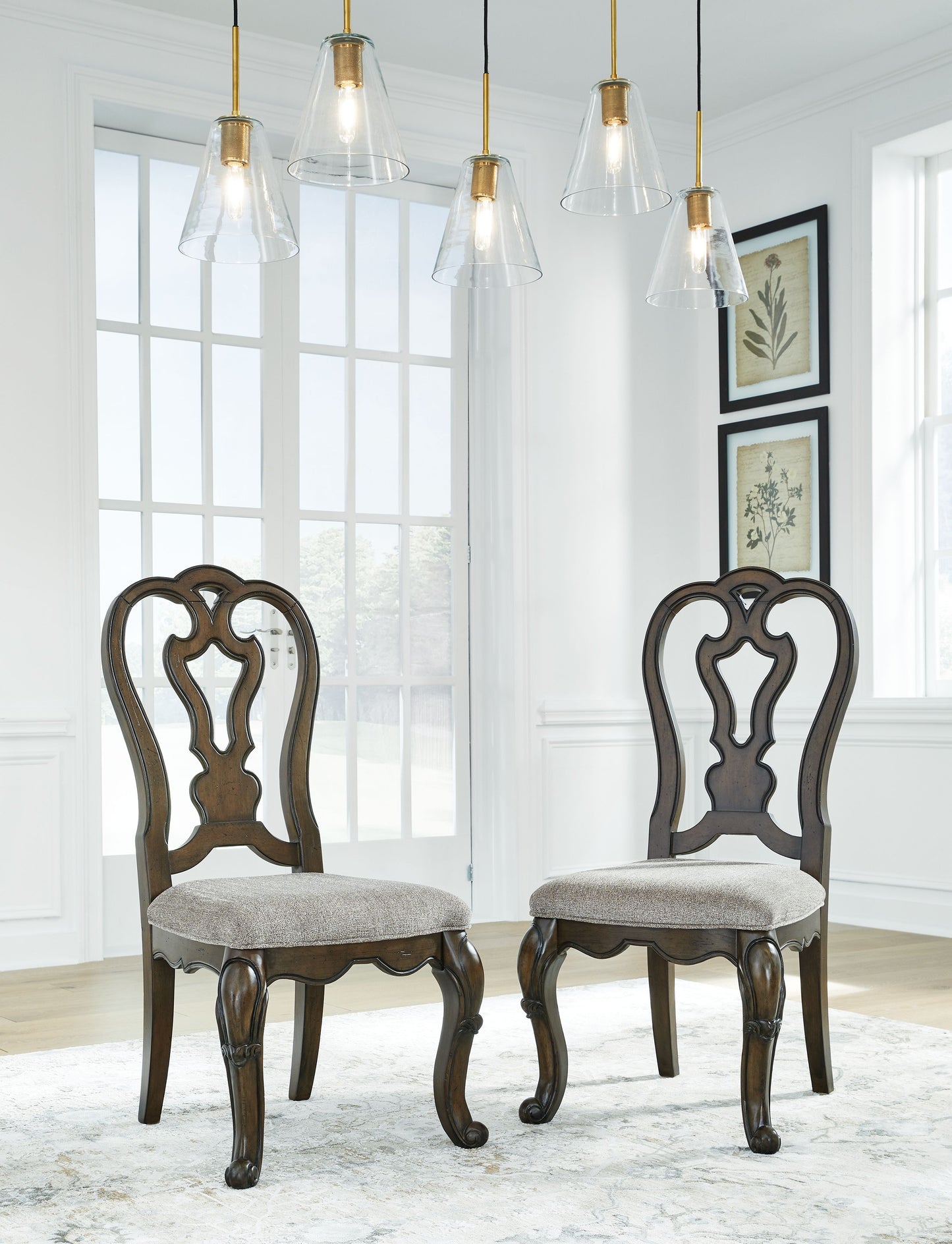 Maylee - Dining Upholstered Side Chair (Set of 2) - Dark Brown