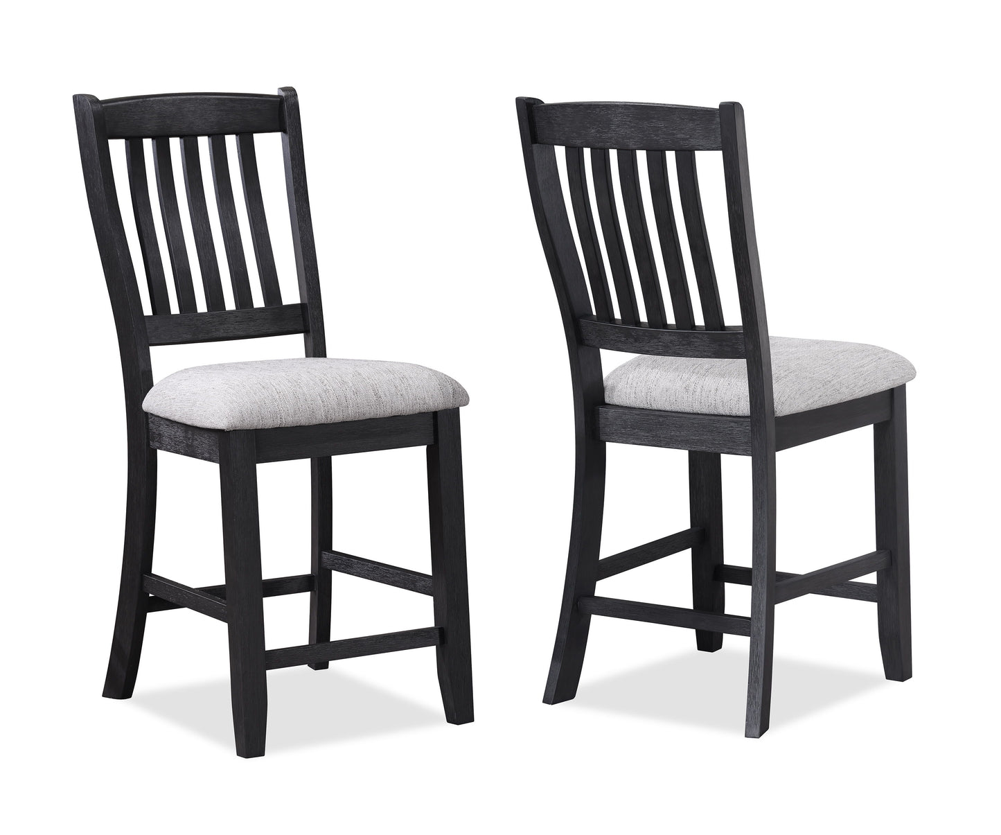 Buford - Counter Height Chair (Set of 2) - Charcoal / Light Gray