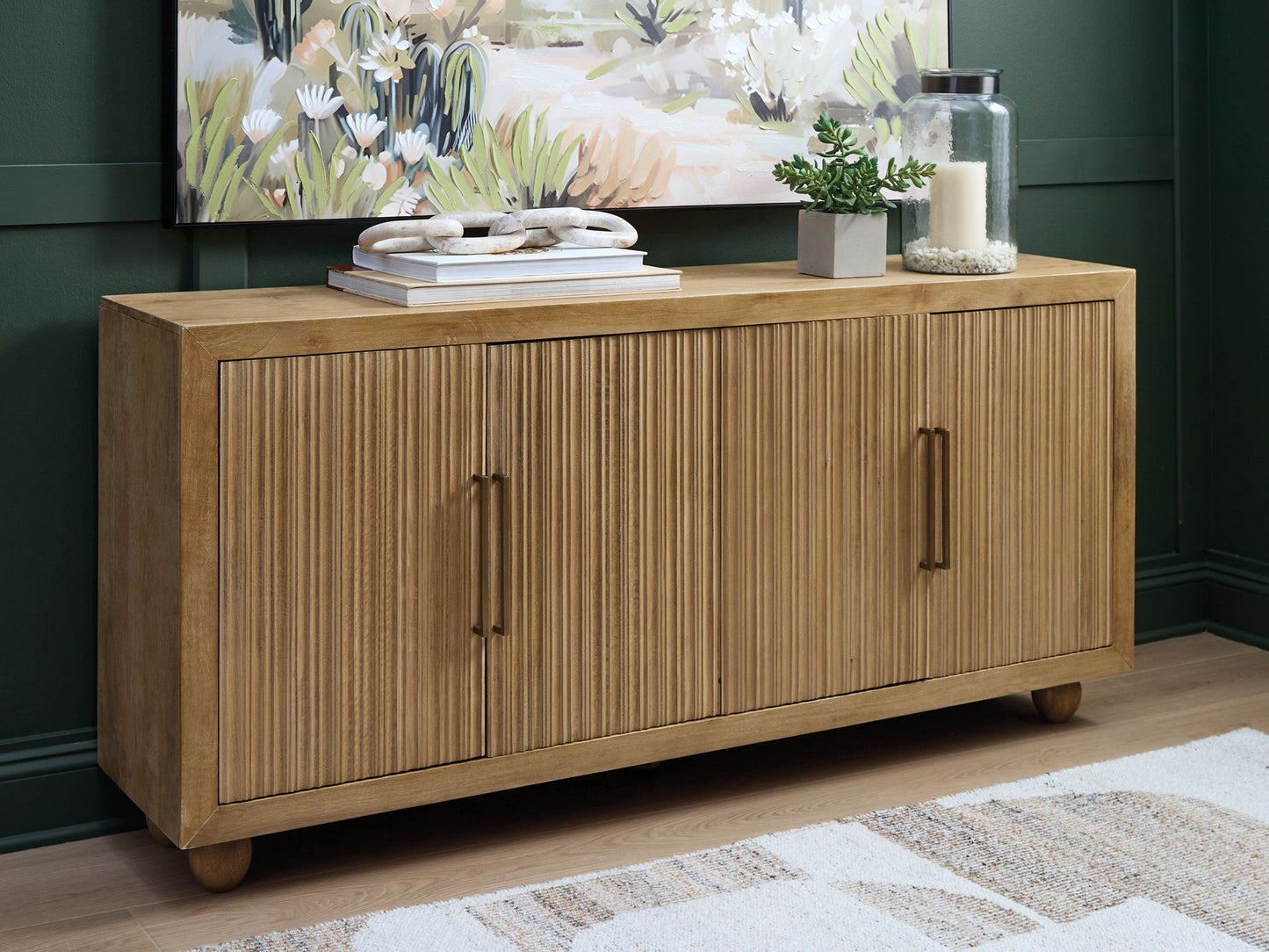 Niam - Light Antique Beige - Accent Cabinet