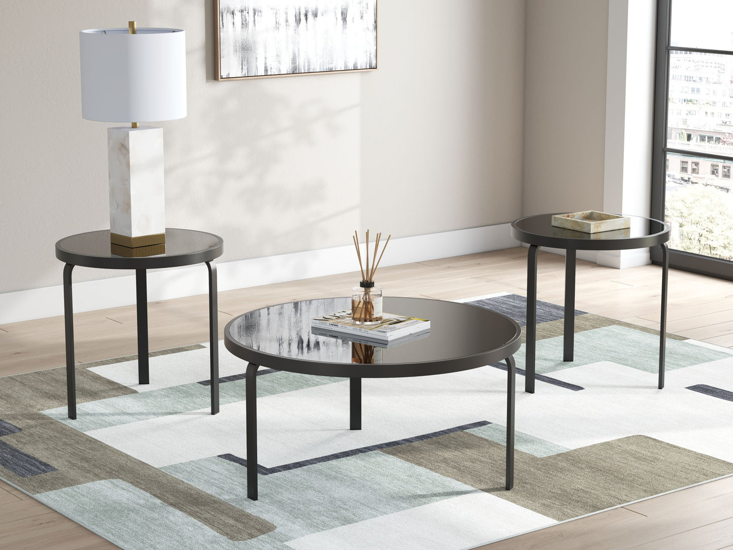 Dorylin - Black - Occasional Table Set (Set of 3)