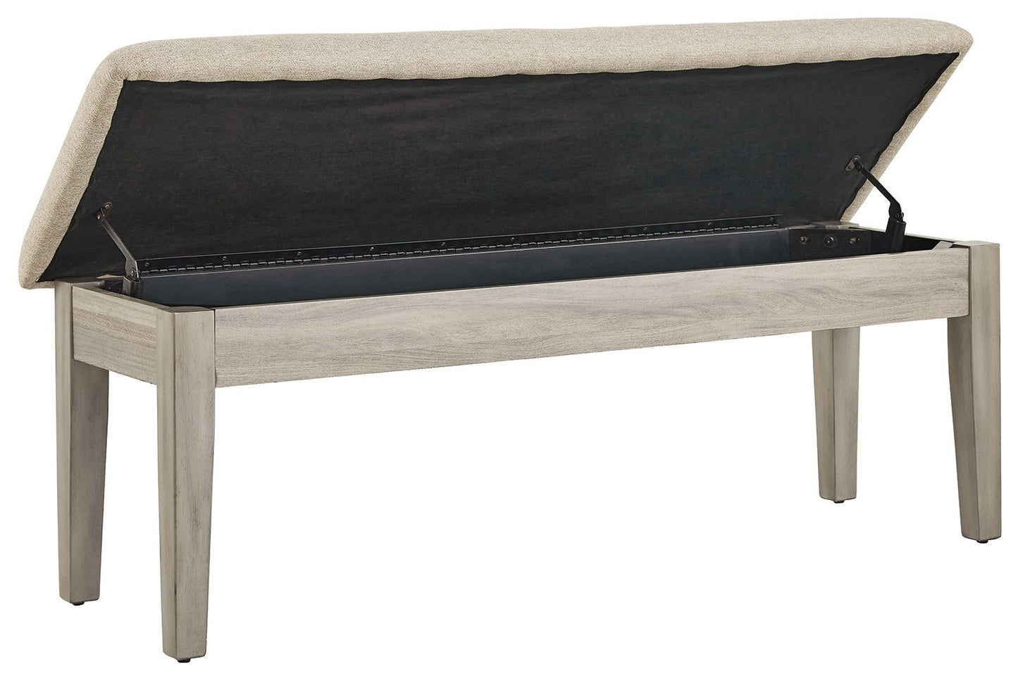 Parellen - Upholstered Storage Bench - Beige / Gray