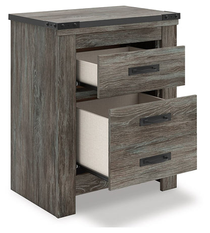 Frandern - Gray - Two Drawer Night Stand