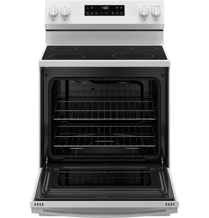 GE 30" Freestanding Electric Range With 4 Smooth Top Elements - White