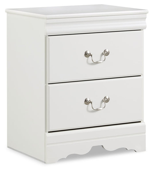 Anarasia - Two Drawer Night Stand - White
