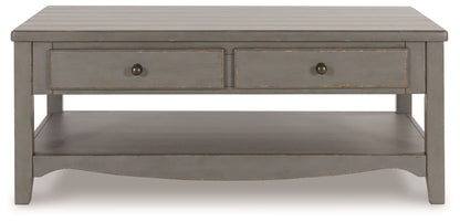 Charina - Rectangular Cocktail Table - Antique Gray