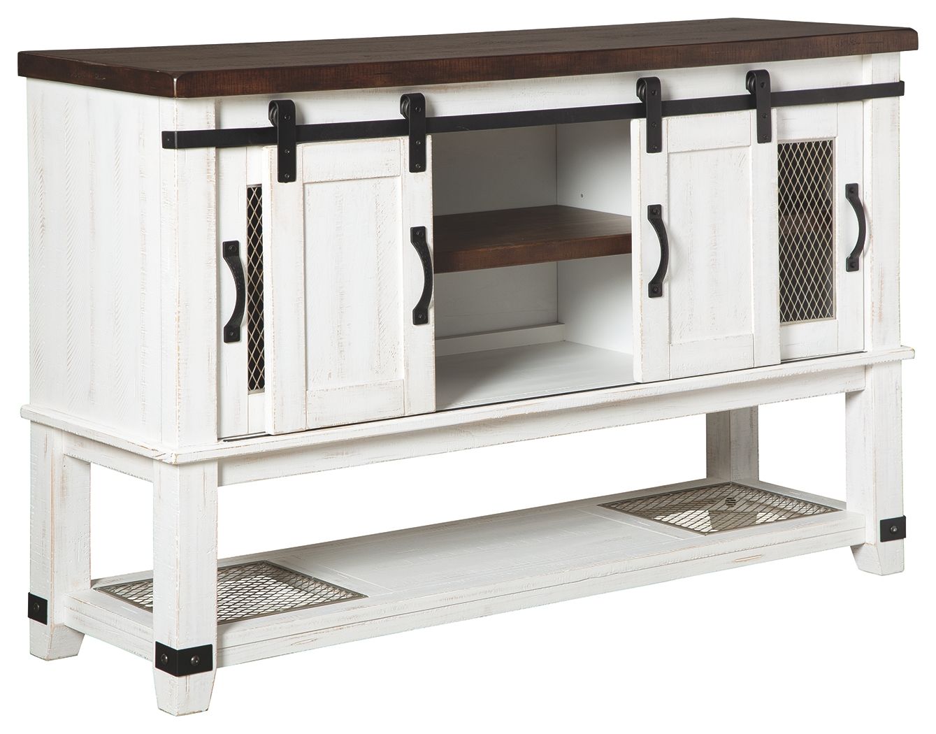 Valebeck - Dining Room Server - White / Brown