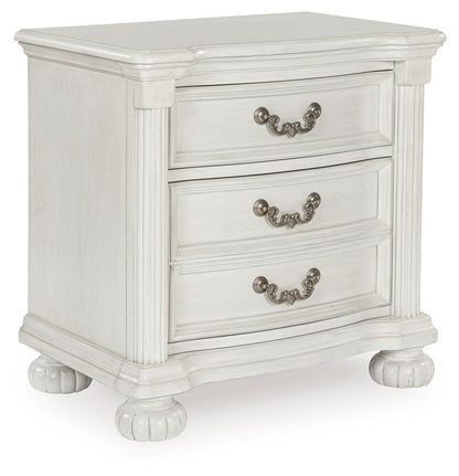 Montelaine - Three Drawer Night Stand - Antique White