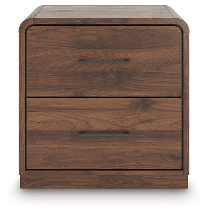 Fortlorn - Walnut Brown - Two Drawer Night Stand