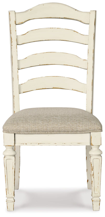 Realyn - Dining UPH Side Chair (Set of 2) - Ladderback - Chipped White