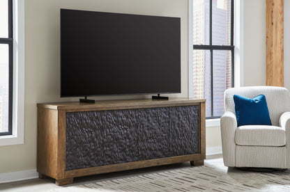Rosswain - Extra Large TV Stand - Warm Brown