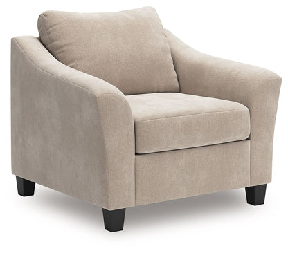 Willarae - Taupe - 2 Pc. - Chair And A Half, Ottoman
