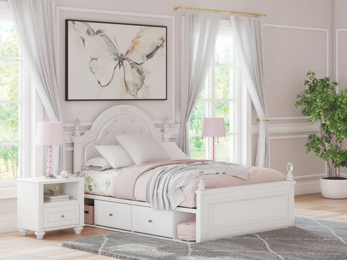 Kozlani - Upholstered Panel Storage Bed