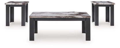 Jazmore - Dark Brown - Occasional Table Set (Set of 3)