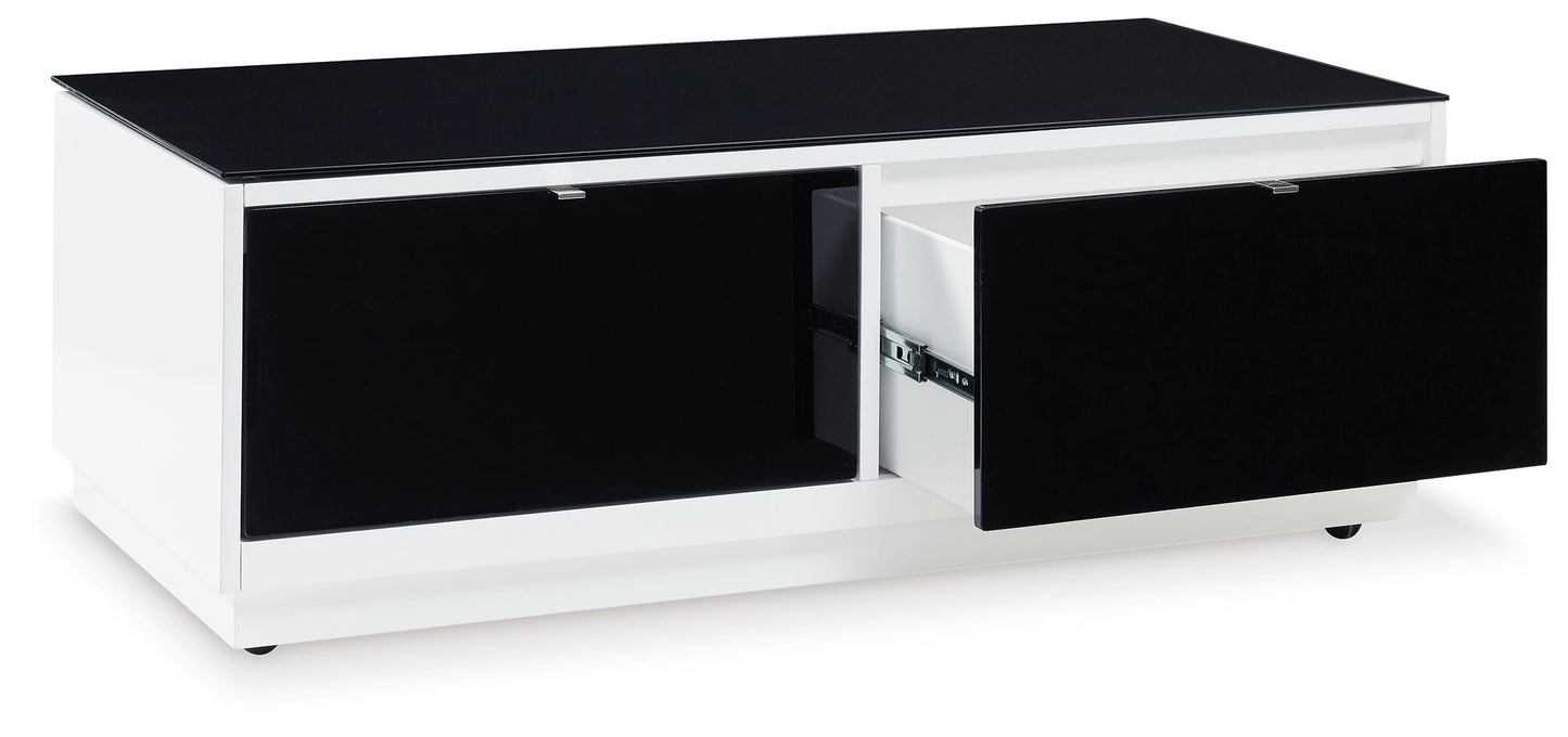 Gardoni - Rectangular Cocktail Table - White / Black