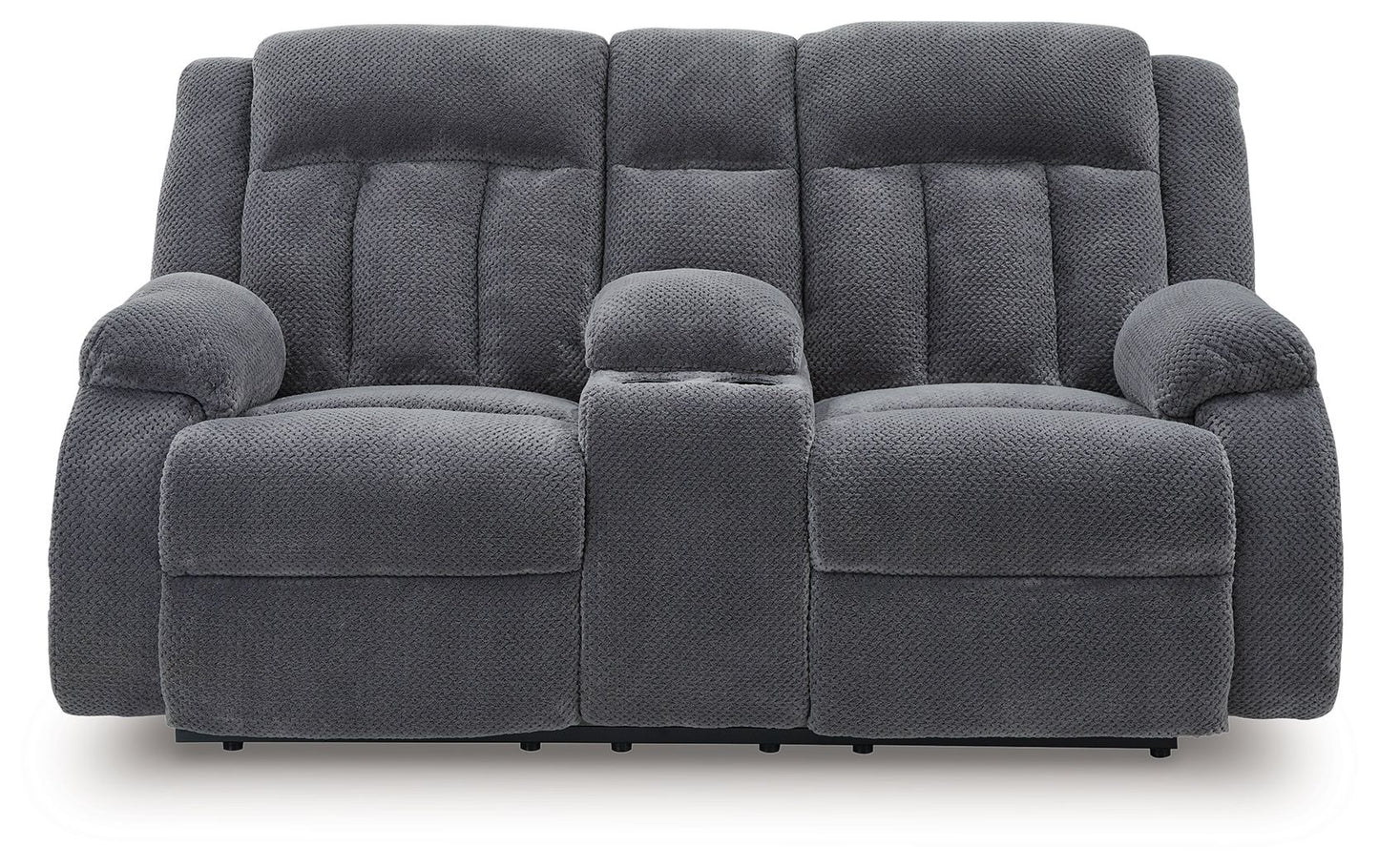 Observation - Steel - Double Reclining Power Loveseat With Console