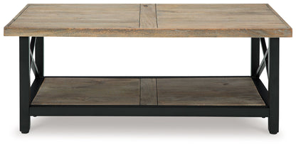 Bristenfort - Rectangular Cocktail Table - Brown / Black