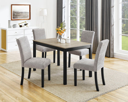 Forana - 5 Piece Dining Room Set - Light Brown / Black