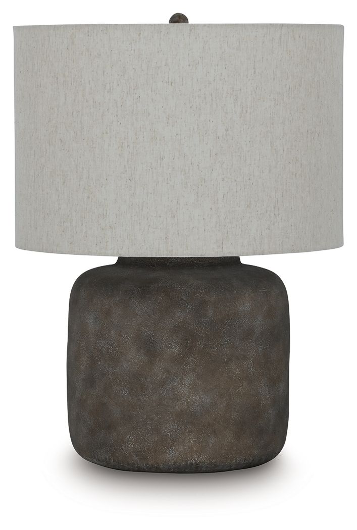 Zandophen - Metal Table Lamp - Antique Gray