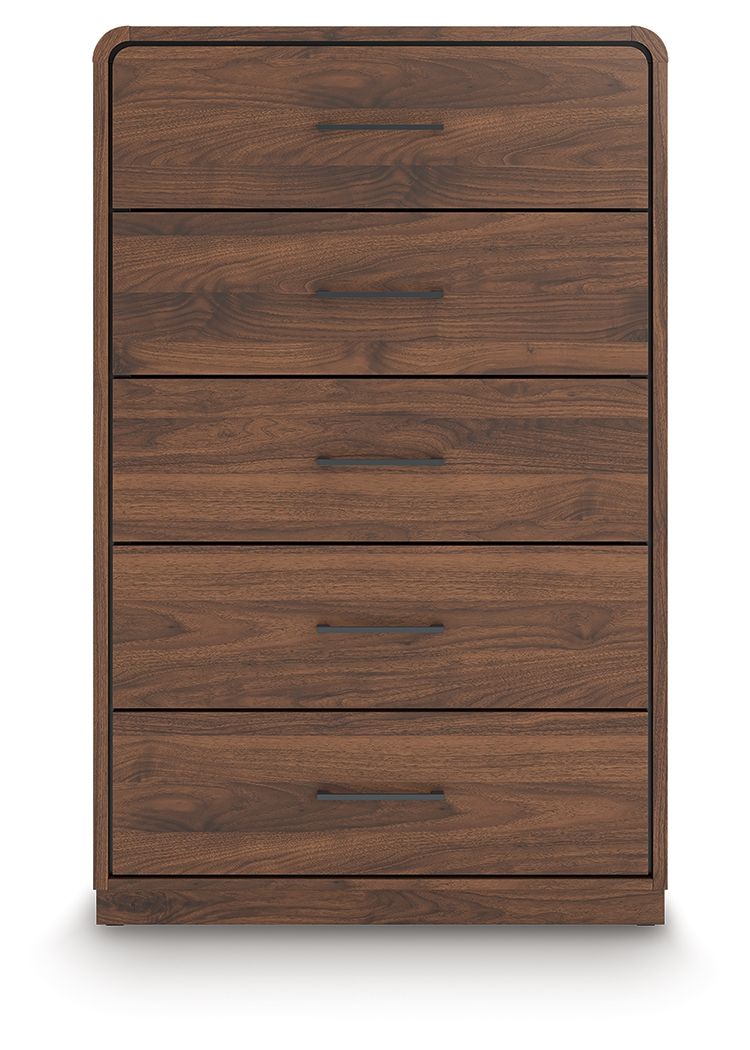 Fortlorn - Walnut Brown - Five Drawer Chest