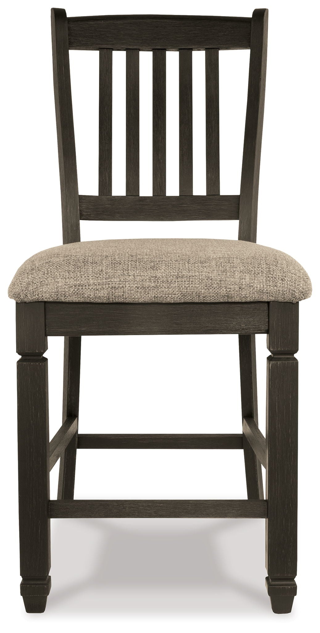 Tyler Creek - Black / Grayish Brown - Upholstered Barstool (Set of 2)