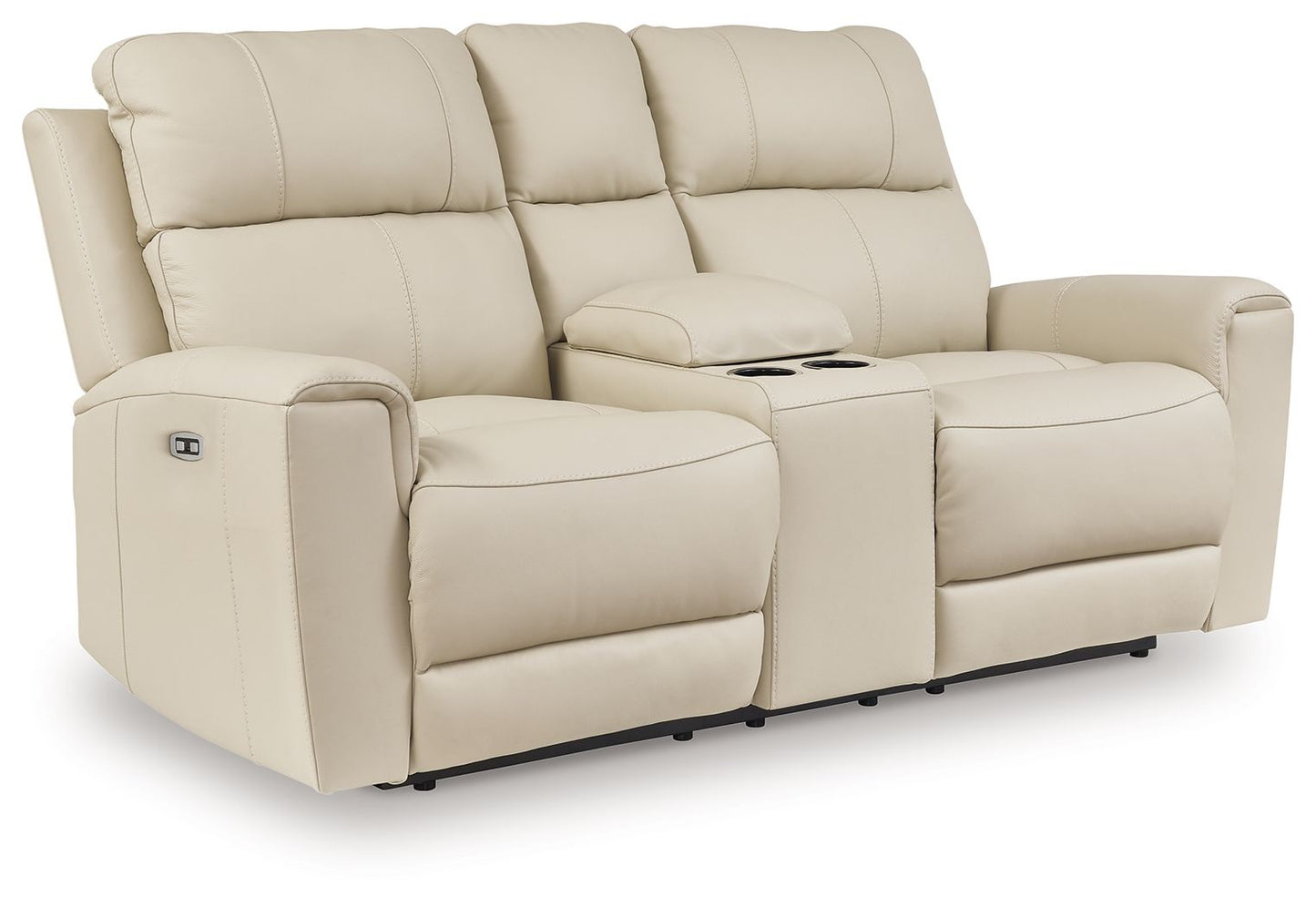 Dahlmoore - Dbl Power Reclining Loveseat With Console - Almond