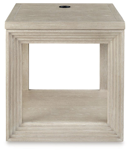 Marxhart - Square End Table - Bisque