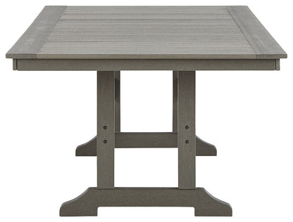 Visola - RECT Dining Table w/Umb OPT - Gray