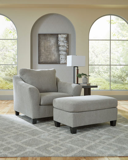 Willarae - Taupe - 2 Pc. - Chair And A Half, Ottoman