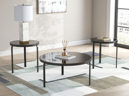 Dorylin - Black - Occasional Table Set (Set of 3)