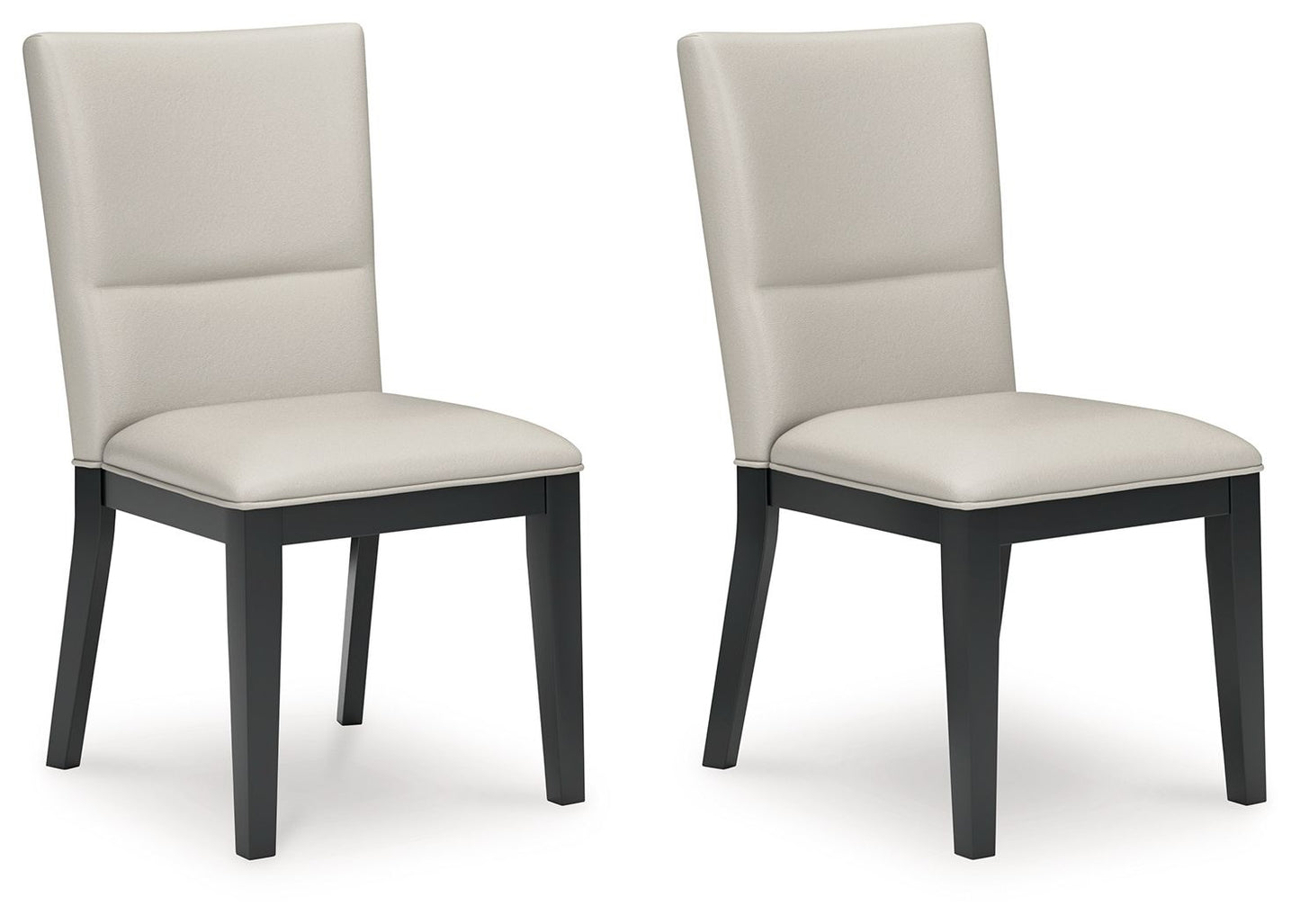 Glinari - Dining Upholstered Side Chair (Set of 2) - Taupe / Black