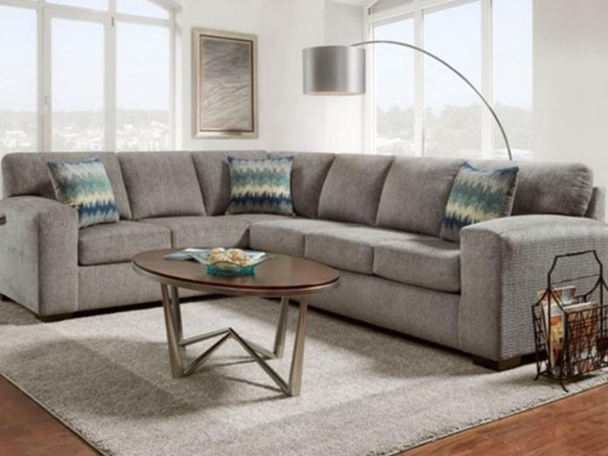 Affordable Silverton - Right Arm Facing Sectional - Pewter