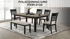 Folio - Dining Table - Light Brown / Black