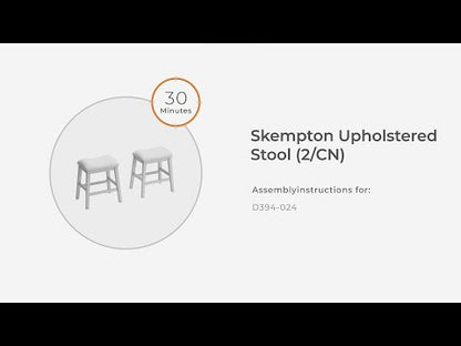 Skempton - White - Upholstered Stool (Set of 2)