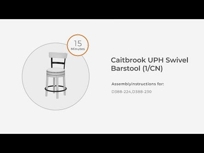 Caitbrook - Gray - UPH Swivel Barstool