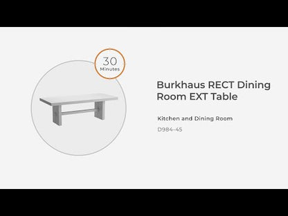 Burkhaus - Rectangular Dining Room Extension Table - Dark Brown