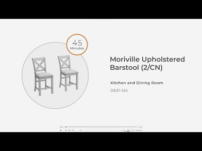 Moriville - Beige - Upholstered Barstool (Set of 2)